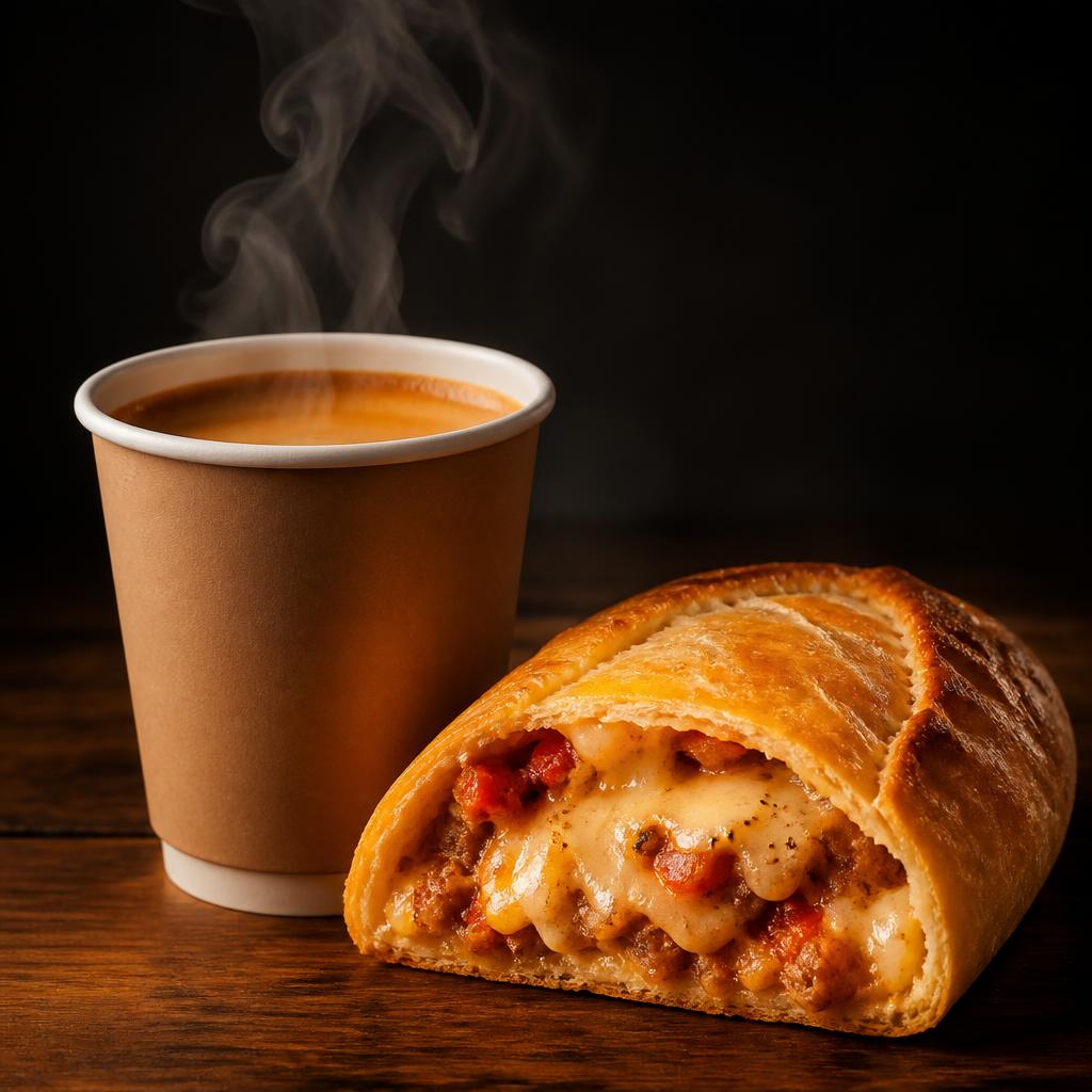 Foto pronta de Café e salgado para arte de conveniência